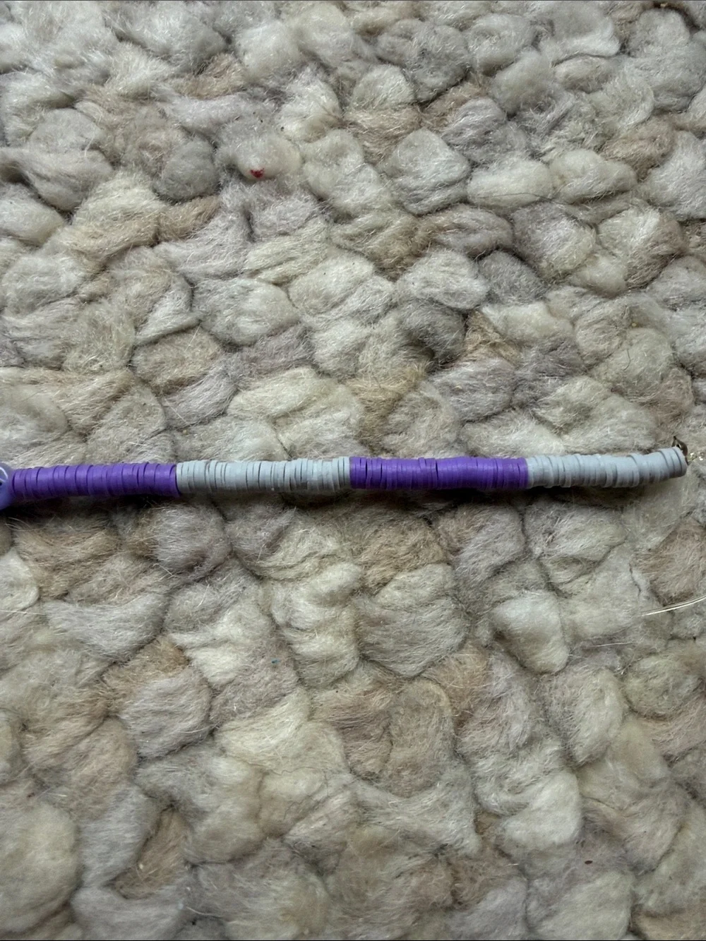 Handmade Beaded 'YOLO' Bracelet - Blue, Black, Purple
